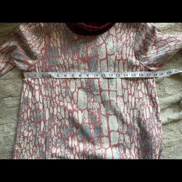 maeve Anthropologie Red Blue Mock/turtle neck Long Sleeve sweater Dress - Picture 10 of 11